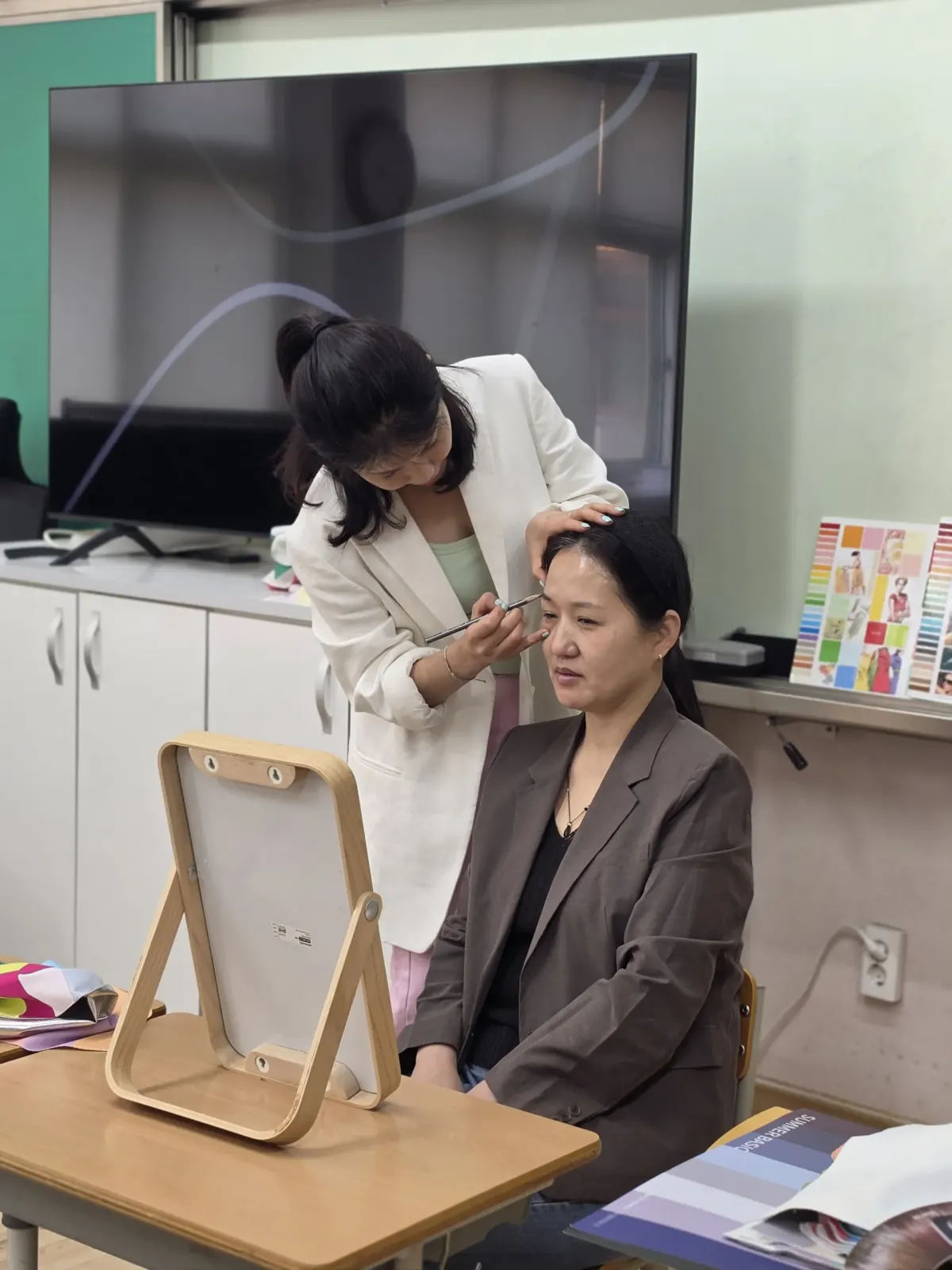 메이크업 컬러 컨설팅 현장 사진